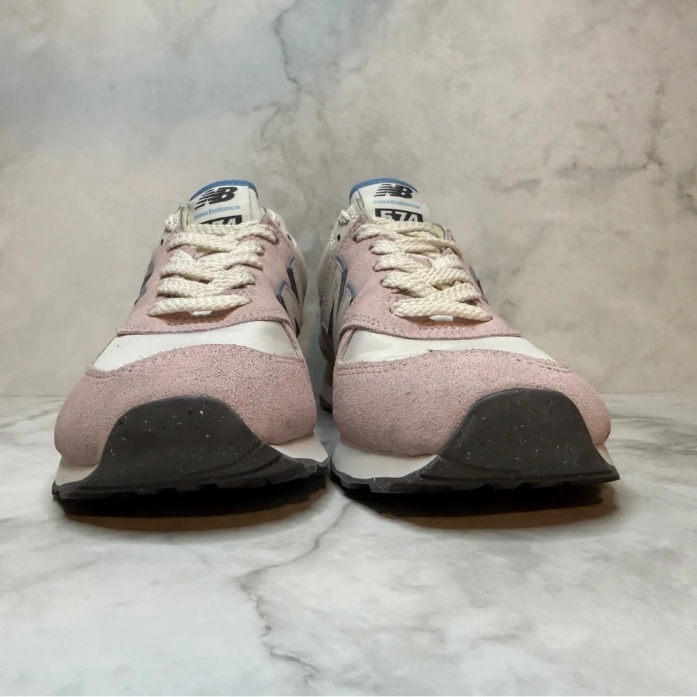 LNWOB | New Balance | 574 Sneakers | Pink Suede & White | Size 8.5 - Picture 6 of 16